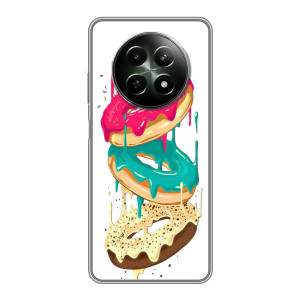 Чехол с изображением  вкусной еды для RealMe 12 5G – Сочные пончики