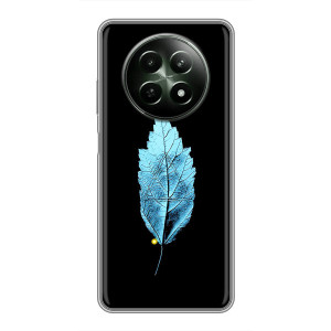 Чохол з картинками на чорному фоні для RealMe 12 5G – Листя