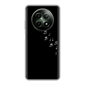 Чохол з картинками на чорному фоні для RealMe 12 5G – Ноти