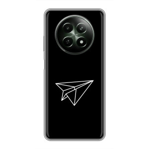 Чохол з картинками на чорному фоні для RealMe 12 5G – Літак