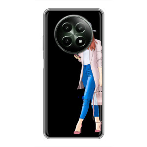 Чехол с картинкой Модные Девчонки RealMe 12 5G – Девушка со смартфоном