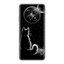 Чохол з принтом для RealMe 12 5G (AlphaPrint) Модні коти (Котик і місяць)