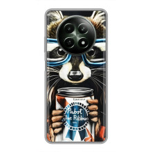 Чехол с принтом для Реалми 12 5G - (Прикольные) (AlphaPrint) (Енот с банкой)