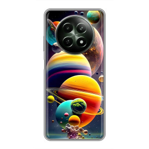 Чехол (ТПУ) с планетами на RealMe 12 5G – Солнечна система