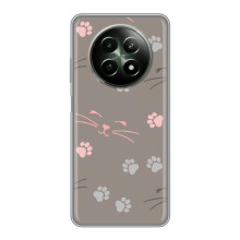 Чохол з малюнком кіт на RealMe 12 5G (Лапи і вуса)