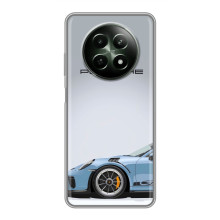 Чехол с авто Порше для RealMe 12 5G – Голубой Порше