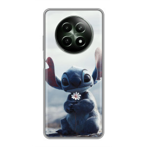 Чехол с рисунком Стич для RealMe 12 5G – Стич с цветочком