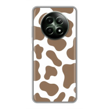 Чехол с принтом коровы на Реалми 12 5G – Коричневый принт