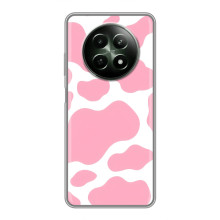 Чехол с принтом коровы на Реалми 12 5G – Розовый принт