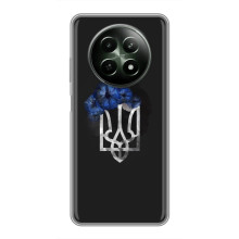 Чехол с украинским гербом на RealMe 12 5G – Герб с цветком