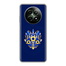 Чехол с украинским гербом на RealMe 12 5G – Цветочный герб
