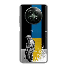 Чехол с украинским воином на RealMe 12 5G – Воин с флагом