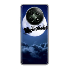 Новогодние Чехлы для Реалми 12 5G (VPrint) (Санта - луна)