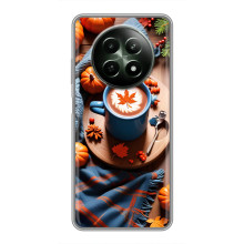 Чехол с уникальным дизайном «Осень с кофе» для RealMe 12 5G – Кофе и тыквы