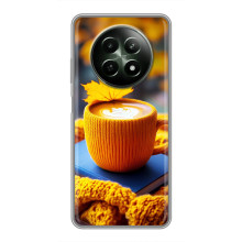 Чехол с уникальным дизайном «Осень с кофе» для RealMe 12 5G – Кофе с жёлтым