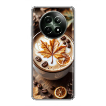 Чехол с уникальным дизайном «Осень с кофе» для RealMe 12 5G – Пряный кофе