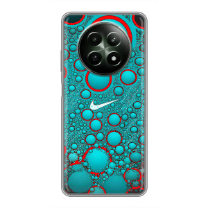 Силиконовый Чехол на RealMe 12 5G с картинкой Nike (Найк зеленый)