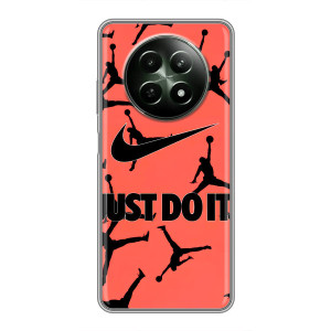 Силиконовый Чехол Nike Air Jordan на Реалми 12 5Г – Just Do It