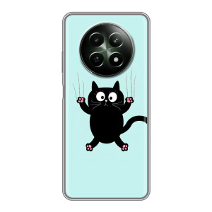 Силиконовый чехол с котиком для RealMe 12 5G – Падающий кот