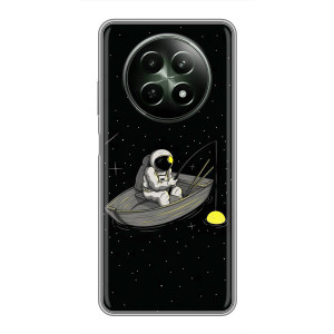Силиконовый Чехол с принтом "Космонавты" на RealMe 12 5G – Космонавт на рыбалке