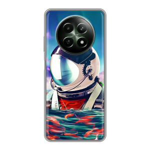 Силиконовый Чехол с принтом "Космонавты" на RealMe 12 5G – Космонавт в воде