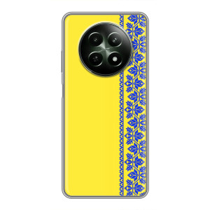 Силіконовый Чохол на RealMe 12 5G (Вишиванка на жовтому фоні)