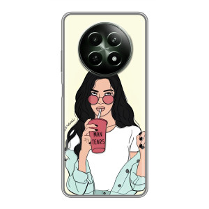 Силіконовый Чохол на RealMe 12 5G з картинкой Модных девушек (З напоєм)