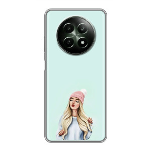 Силіконовый Чохол на RealMe 12 5G з картинкой Модных девушек (В шапці)