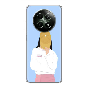 Силіконовый Чохол на RealMe 12 5G з картинкой Модных девушек (Жовта кепка)