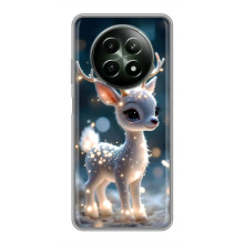 Яркий чехол для RealMe 12 5G с Зимними Оленятами – Блистающий оленёнок