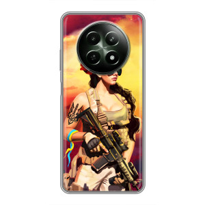 ЗСУ Чехлы (TPU) для RealMe 12 5G – Женщина солдат