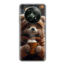 Друкований чохол 'Звірята з кавою' для RealMe 12 5G – Мішка з кавою