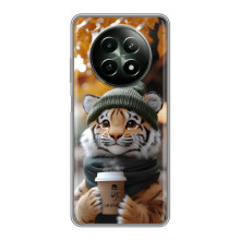 Друкований чохол 'Звірята з кавою' для RealMe 12 5G – Тигр з кавою