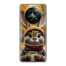 Друкований чохол 'Звірята з кавою' для RealMe 12 5G – Зайчик з кавою
