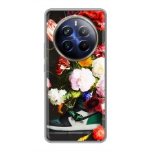 Брендновые Чехлы для Realme 12 Plus - (PREMIUMPrint) – Nike цветы