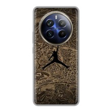 Чохли для Realme 12 Plus - з картинкою JORDAN (AlphaPrint) (Logo Jordan)