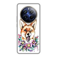 Чохли з картинкою Лисичка для Realme 12 Plus (VPrint) (Весела лисичка)