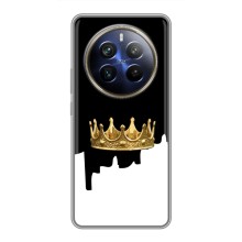 Чехол (Корона на чёрном фоне) для Реали 12 Плюс (Золотая корона)