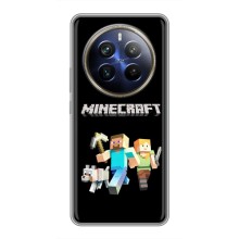 Чохол Майнкрафт на Realme 12 Plus (AlphaPrint) Minecraft (герої Minecraft)