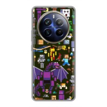 Чохол Майнкрафт на Realme 12 Plus (AlphaPrint) Minecraft (Колаж Майнкрафт)