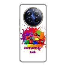 Чохли Амонг Ас для Realme 12 Plus (AlphaPrint) (Яскравий АмонгАс)