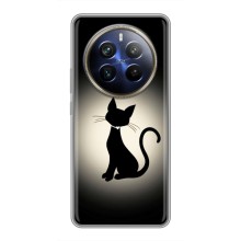 Чехол с принтом для Realme 12 Plus (AlphaPrint) Модные коты – Силуэт котика