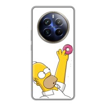 Чjхол з Сімпсонами для Realme 12 Plus (VPrint) (Гомер з пончиком)