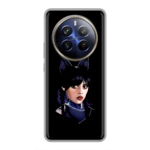 Чохли Венсдей на Realme 12 Plus Уенсдей (AlphaPrint) (серйозна Венздей)
