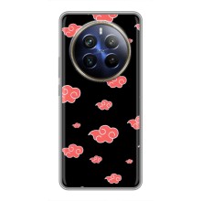 Чехол с символикой Аниме для Realme 12 Plus (Анимешные тучки)