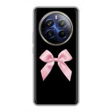 Чехол банты для Realme 12 Plus – Бант на черном