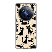 Чехол с рисунком кот на Realme 12 Plus