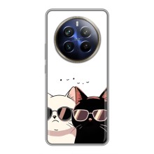 Чохол з малюнком кіт на Realme 12 Plus (Коти в окулярах)
