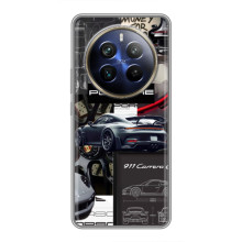 Чехол с авто Порше для Realme 12 Plus – Коллаж Порше