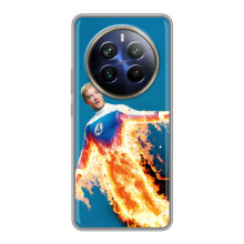 Чехол с принтом Фантастическая четверка для Realme 12 Plus – Человек-Факел